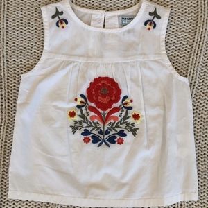 Sleeveless Embroidered Top